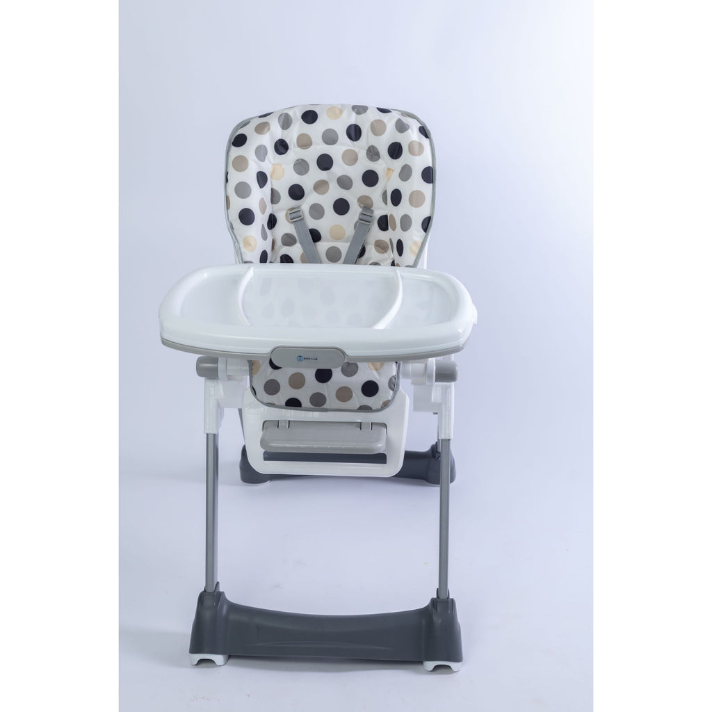 Bear Club Feeding High Chair with Removable Tray Grey Dots Age- 6 Months & Above