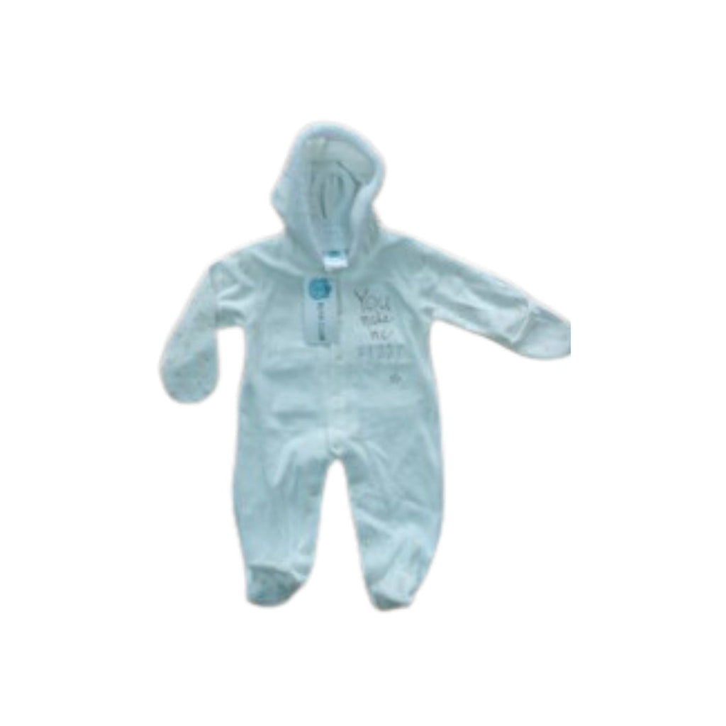 Bear Club Infant Romper 100% Polyester Velour V106 Age- Newborn to 12 Months