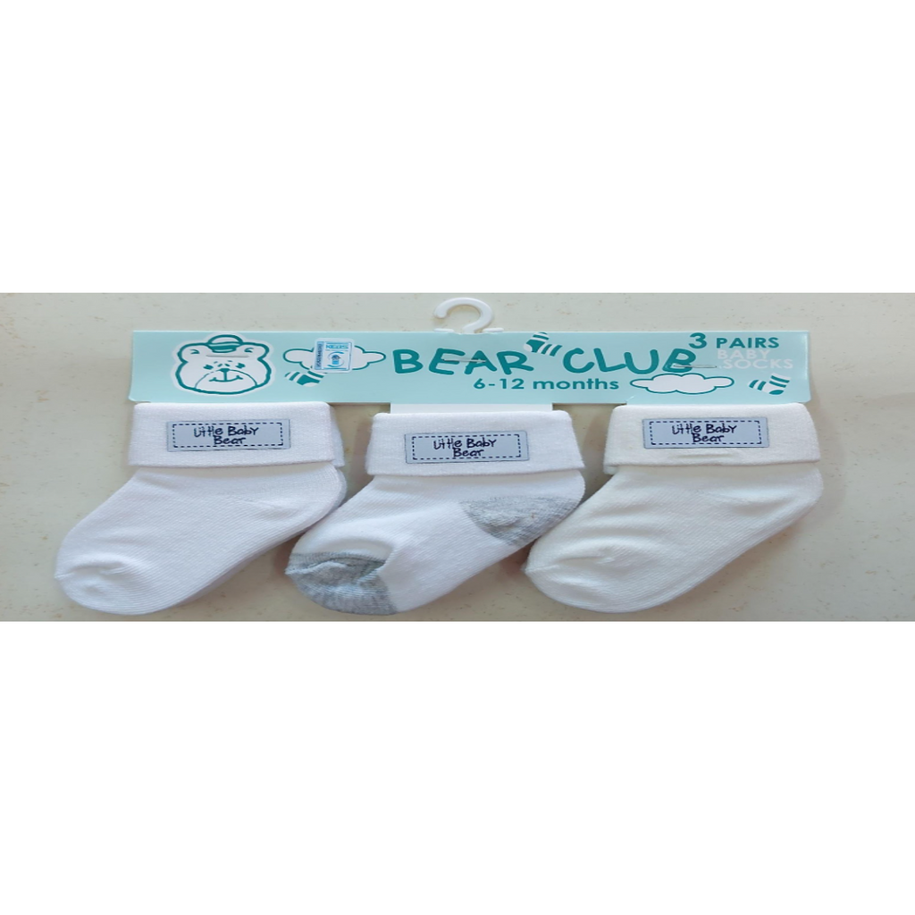 Bear Club Infants Knitted Socks Set of 3 KP4091N Age-6 Months to 12 Months