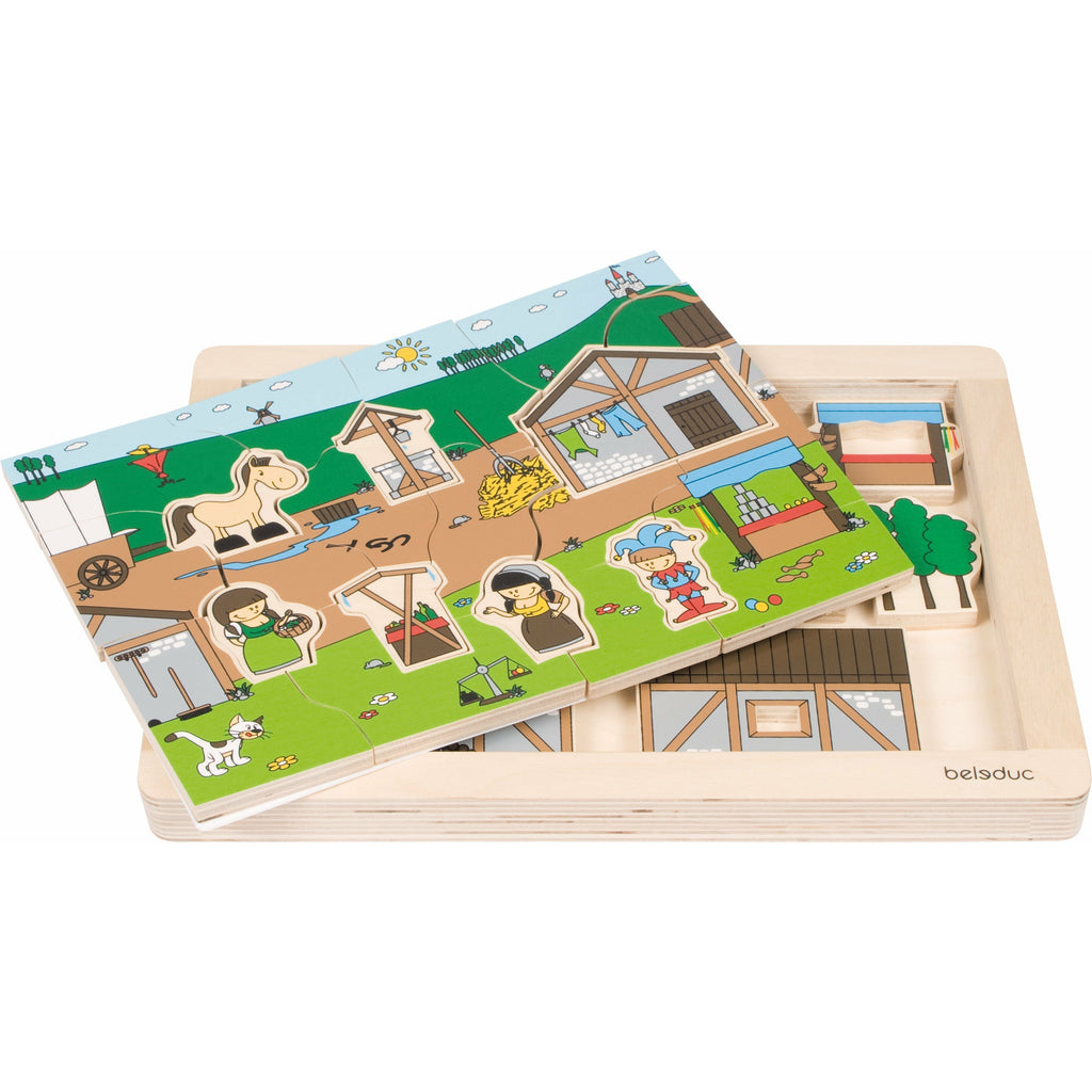 Beleduc Role Play Puzzle - Market Multicolor Age-24 Months & Above