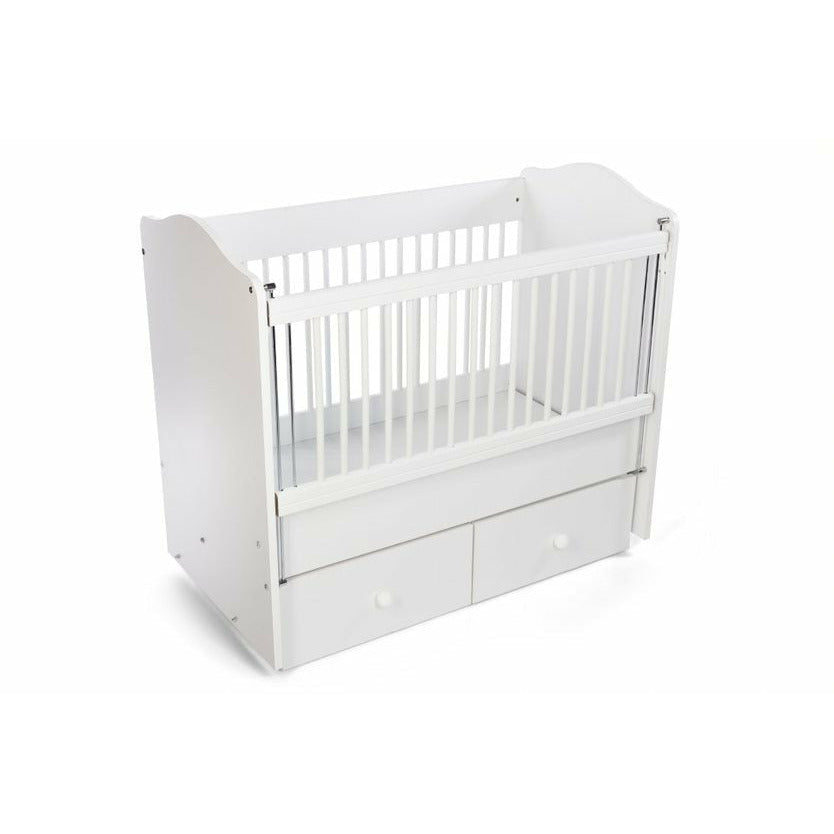 Belis Nino Convertible Baby Bed with Drawers 50 x 100cm, Dove