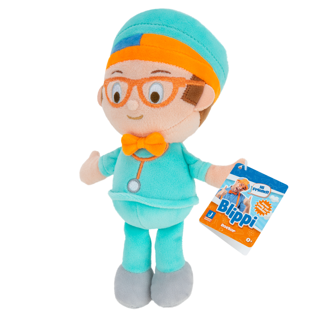 Blippi 6-Inch Little Feature Talking Plush with Sound Light Blue Multicolor Age- Newborn & Above