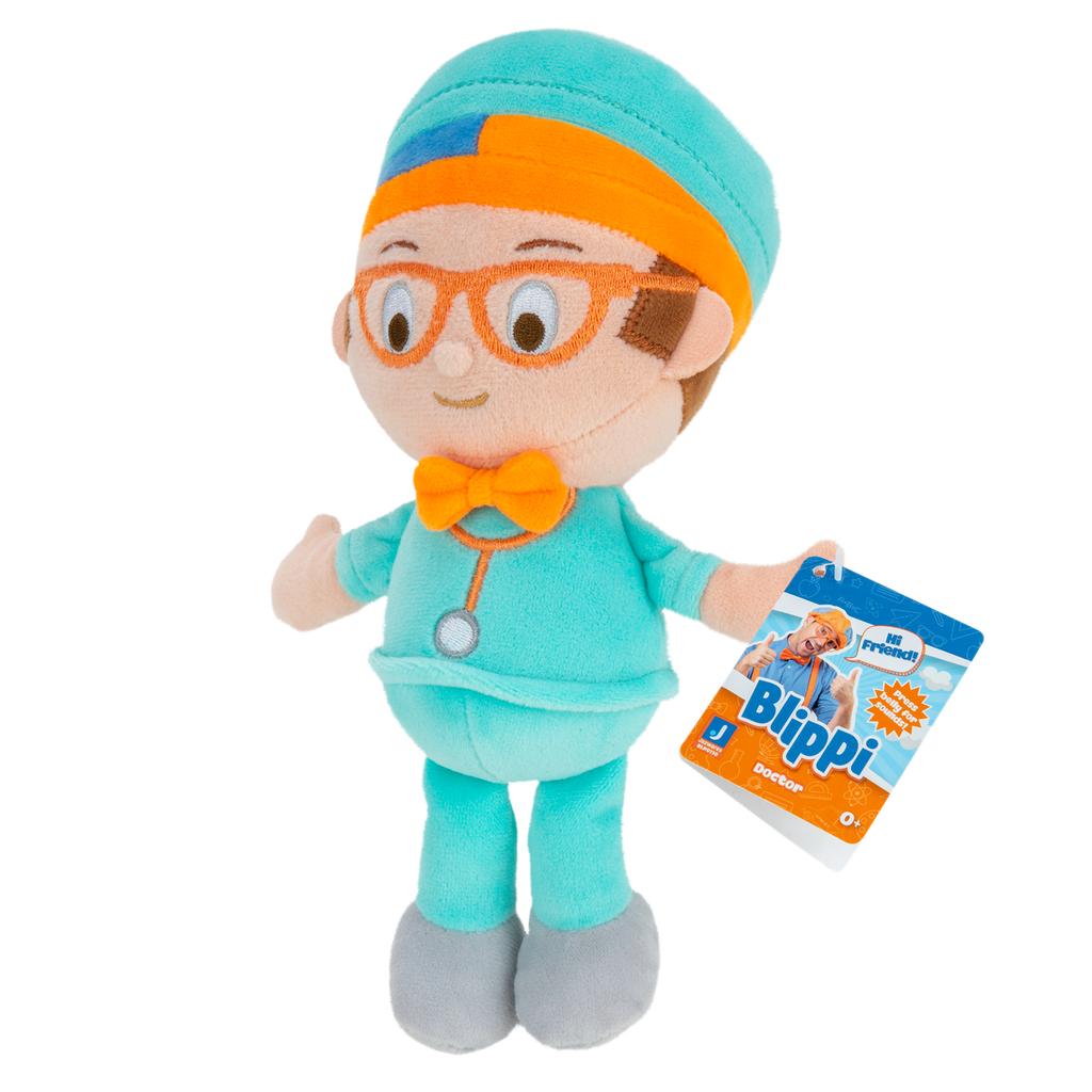 Blippi Fire Fighter 6-Inch Little Feature Blippi Talking Plush with Sound Multicolor Age- Newborn & Above