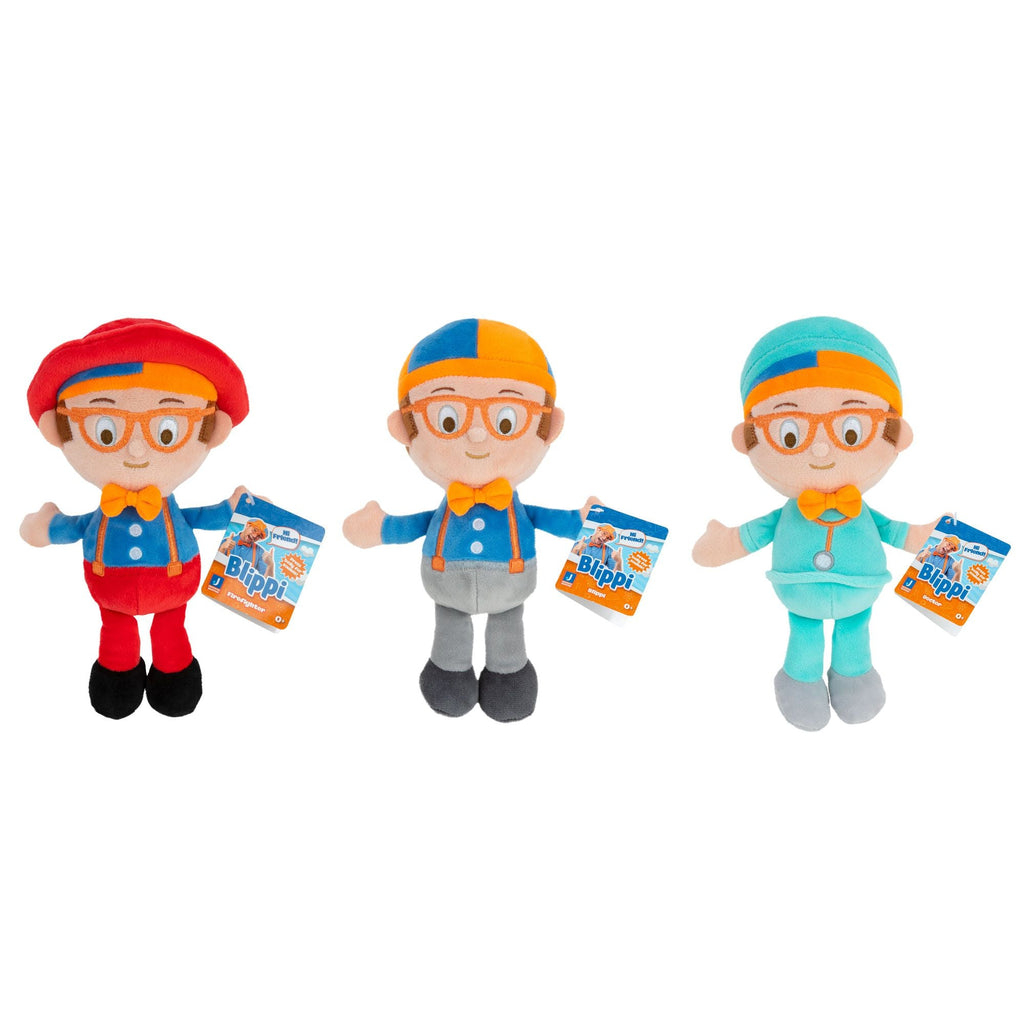 Blippi Fire Fighter 6-Inch Little Feature Blippi Talking Plush with Sound Multicolor Age- Newborn & Above