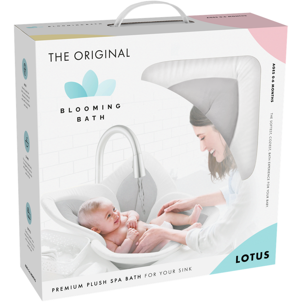 Blooming Bath Lotus Sink Bath Cushion Light Yellow/White/Gray Age- Newborn to 6 Months