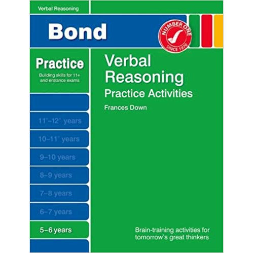 Bond Practice Verbal Reasoning Practice Activities 5-6Y Paperback