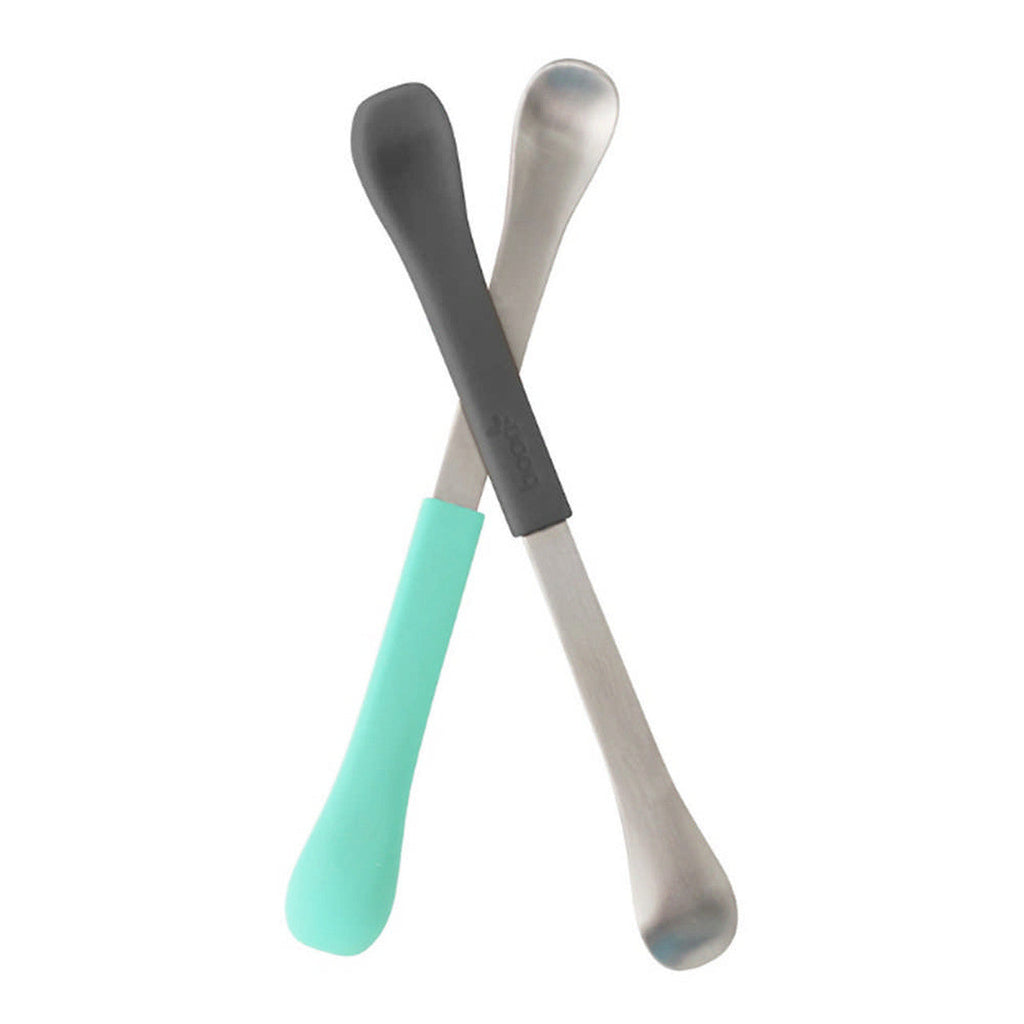 Boon SWAP 2-in-1 Feeding Spoons 2-Piece Set Mint/Grey Age- 2 Years & Above 