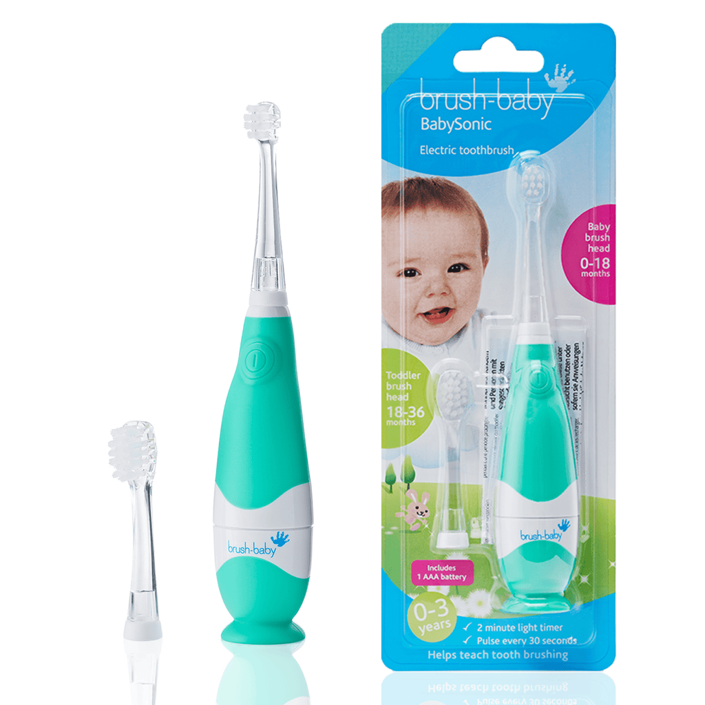 Brush Baby Baby Sonic Electric Toothbrush Teal  Age- Newborn to 3 Years