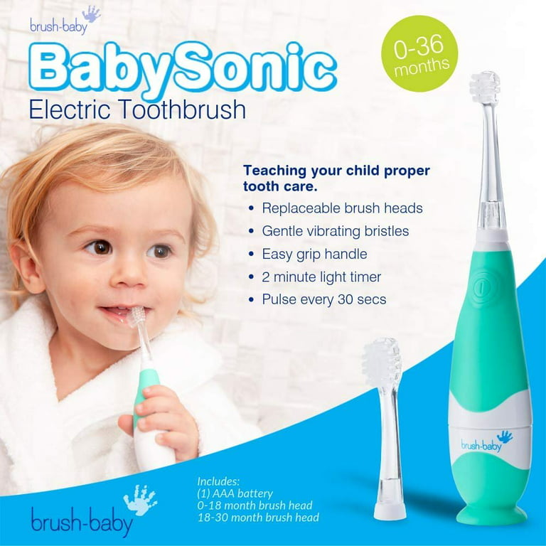 Brush Baby Baby Sonic Electric Toothbrush Teal  Age- Newborn to 3 Years