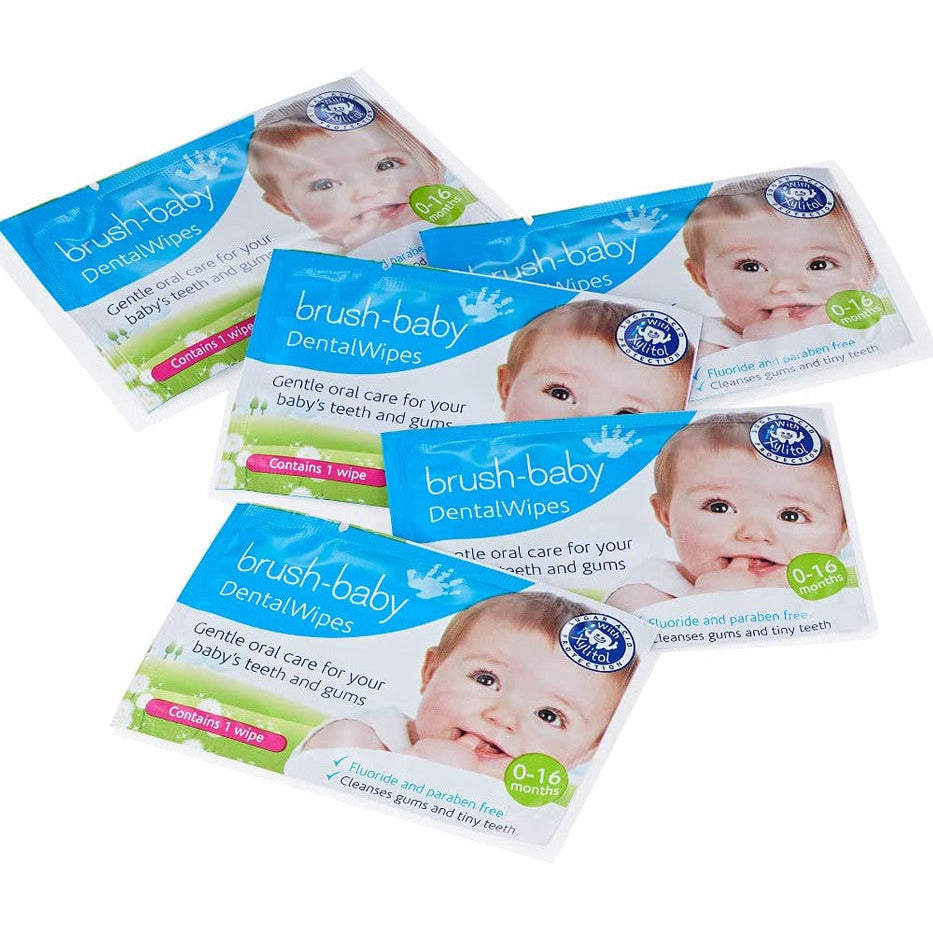 Brush Baby Dental Wipes White Age-Newborn & Above