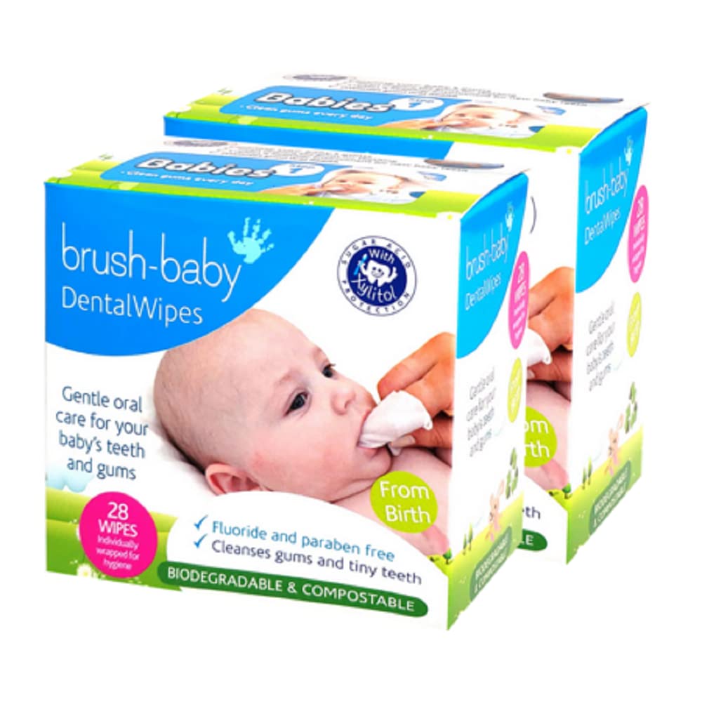 Brush Baby Dental Wipes White Age-Newborn & Above