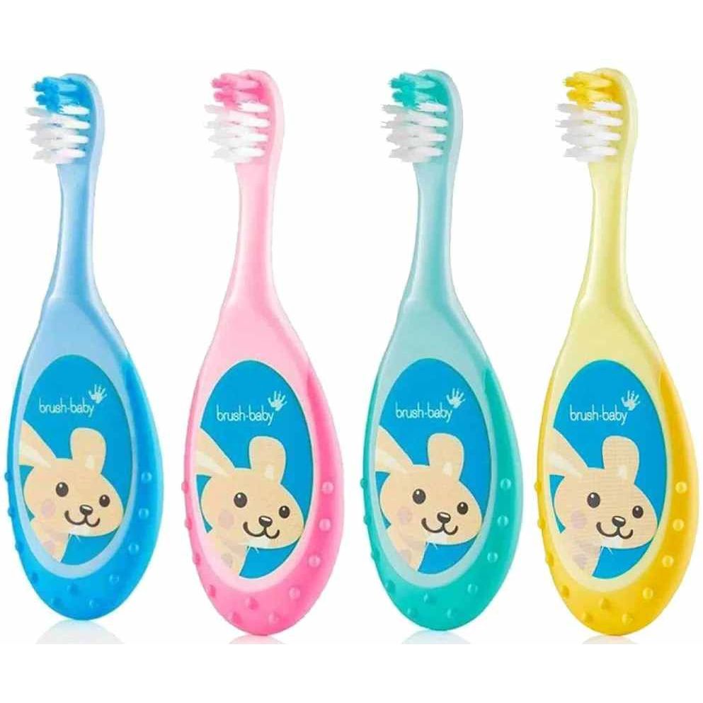 Brush Baby Floss Brush Multicolor Age- Newborn to 3 Years