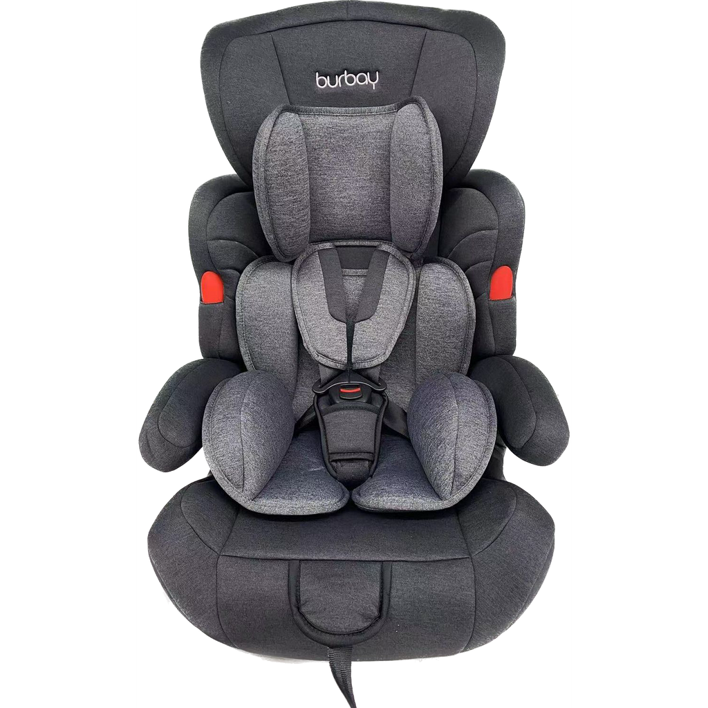 Burbay Stage 2/Stage 3 Kids Car Seat Black/Light Grey Age- 4 Years to 12 Years