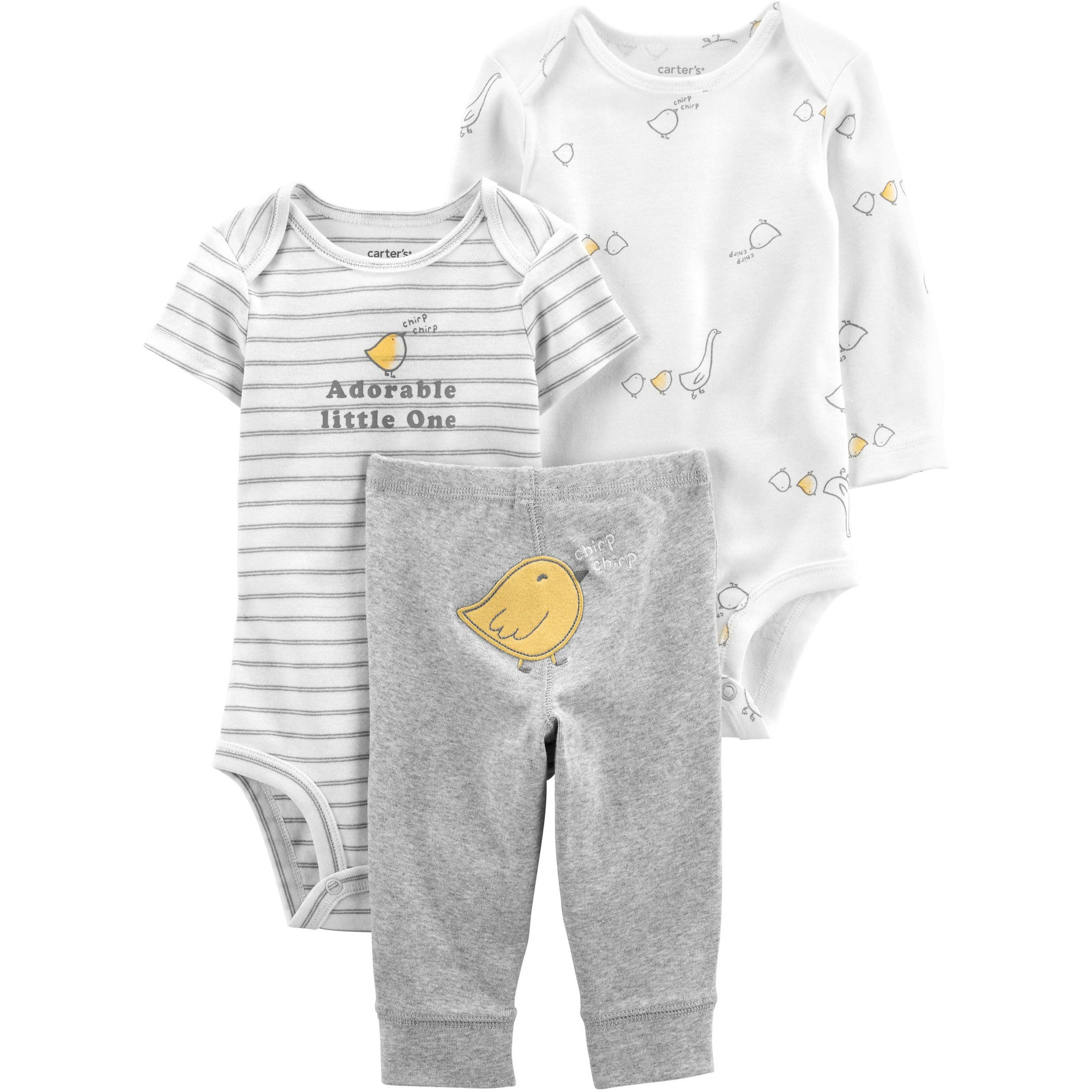 Carter s 3 Piece Adorable Little Character Set Unisex Grey 1L763410