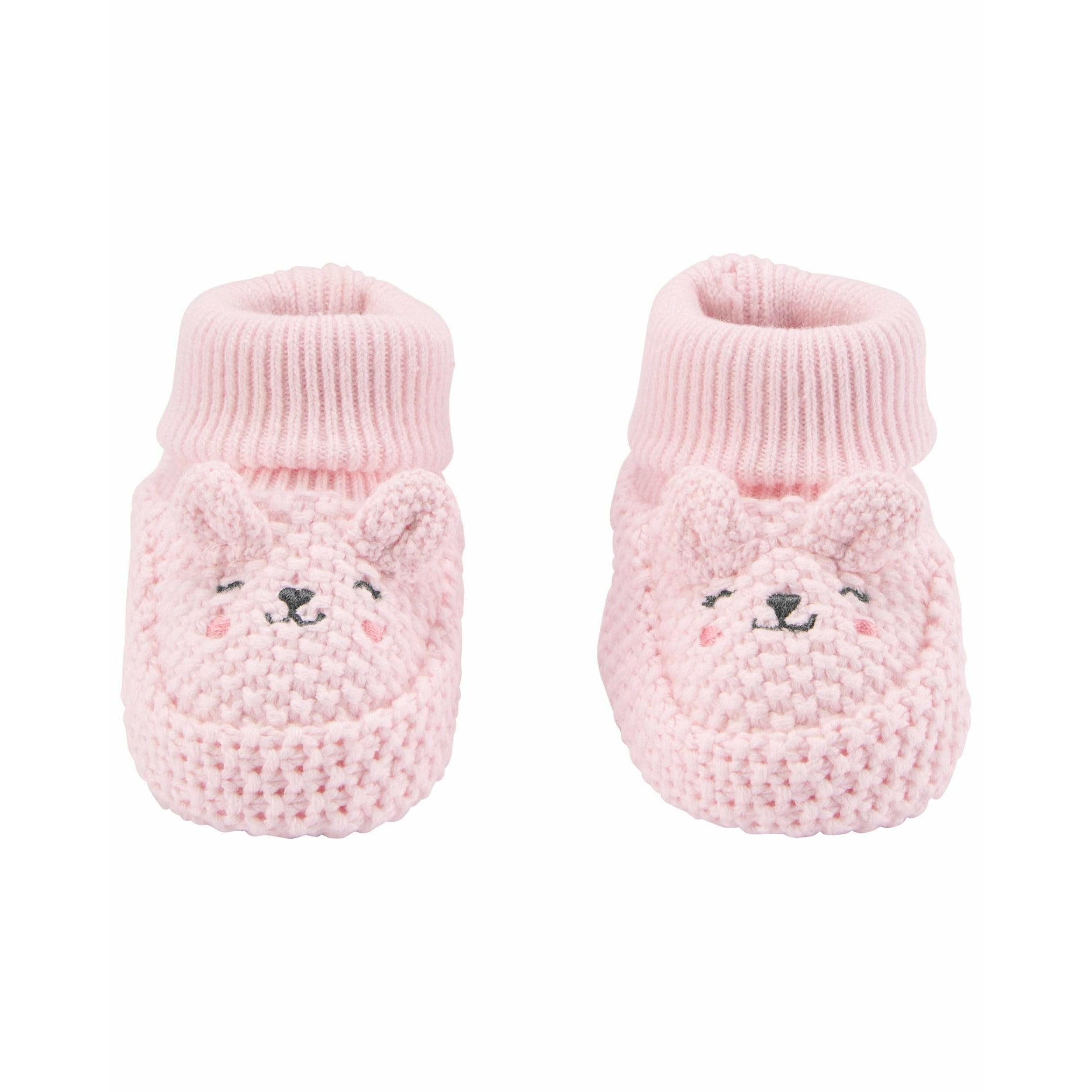 Carter s Baby Bear Booties Girl Pink 1L968610 Peekaboo