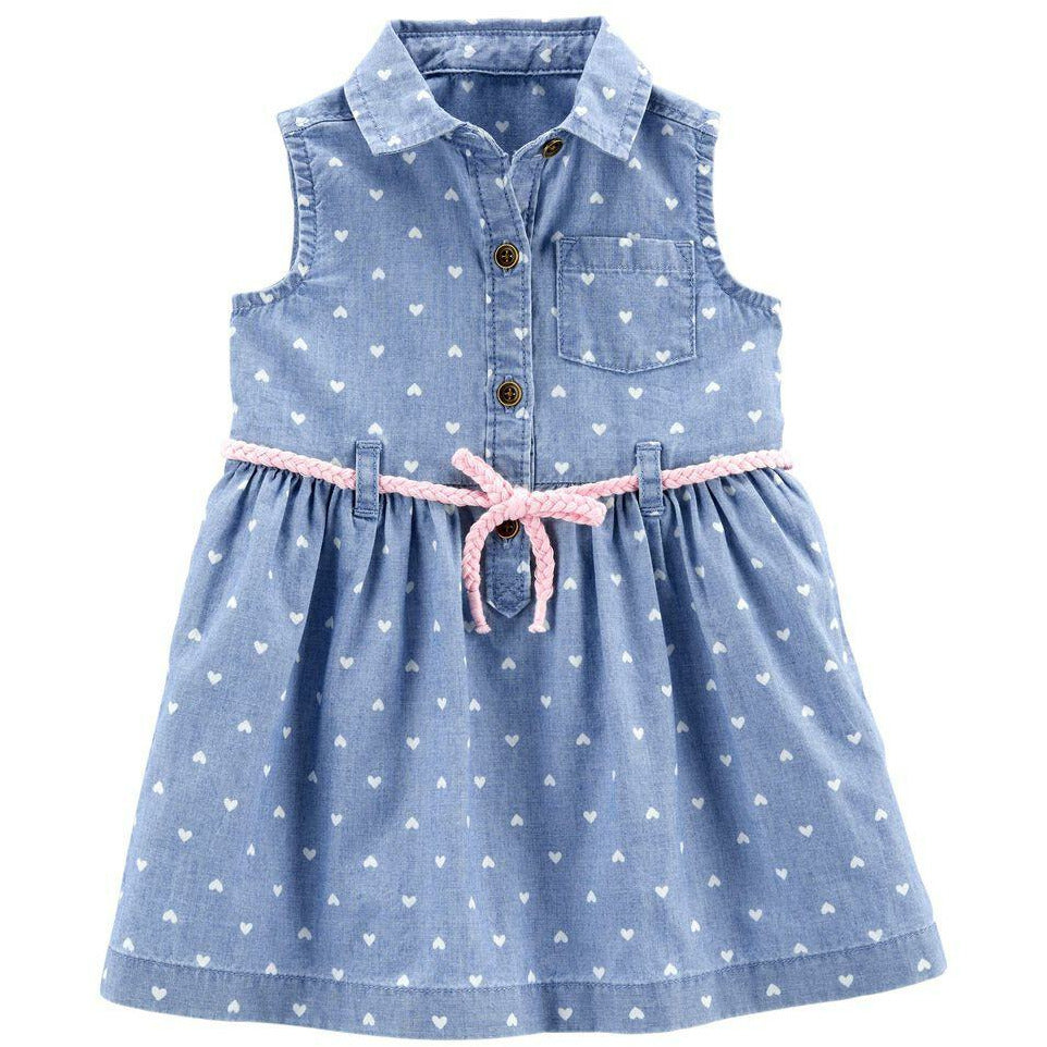 Carter s Chambray Shirt Dress Girl Multicolor 1I535010 Peekaboo