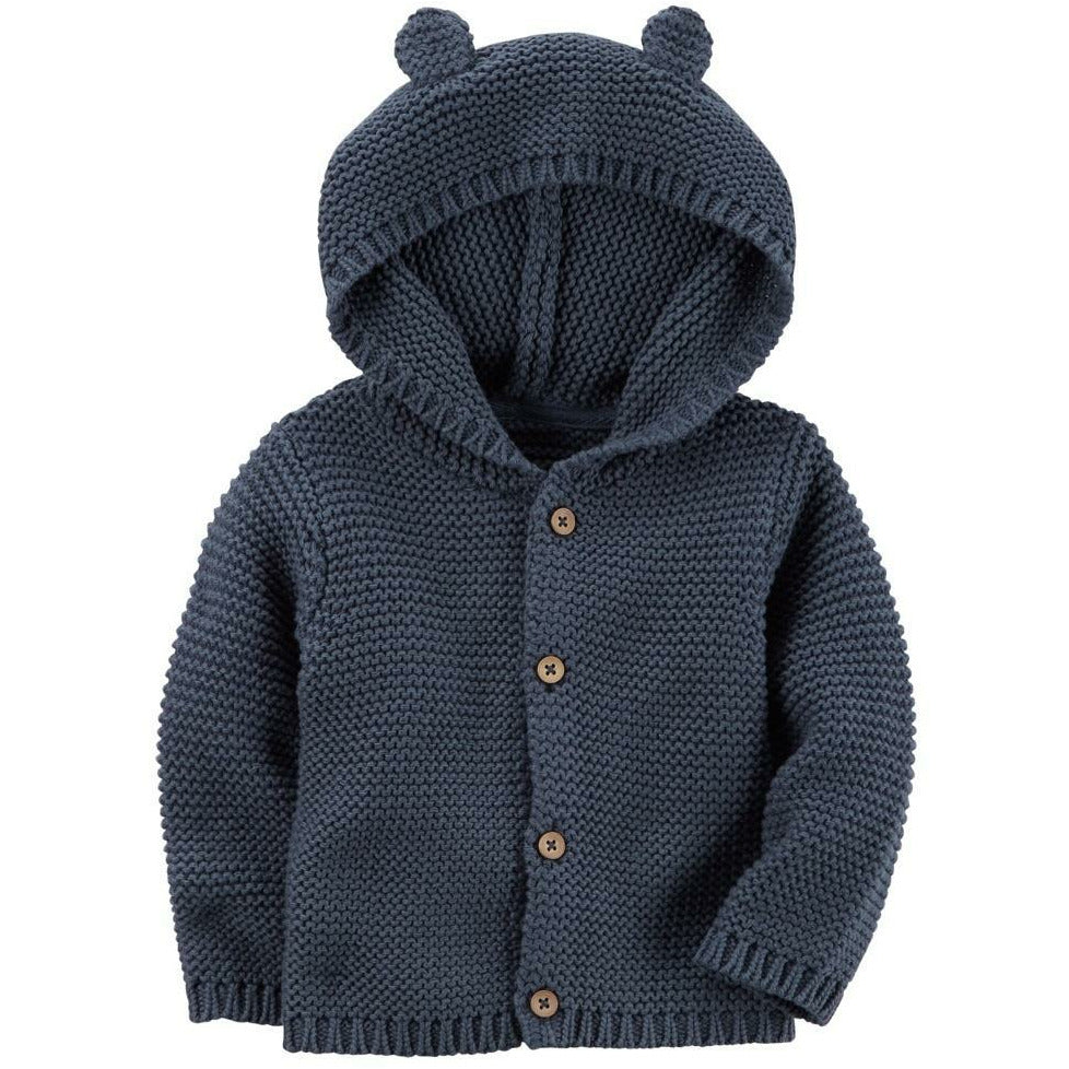 Carter s Hooded Cardigan Boy Blue 1L776710 Peekaboo