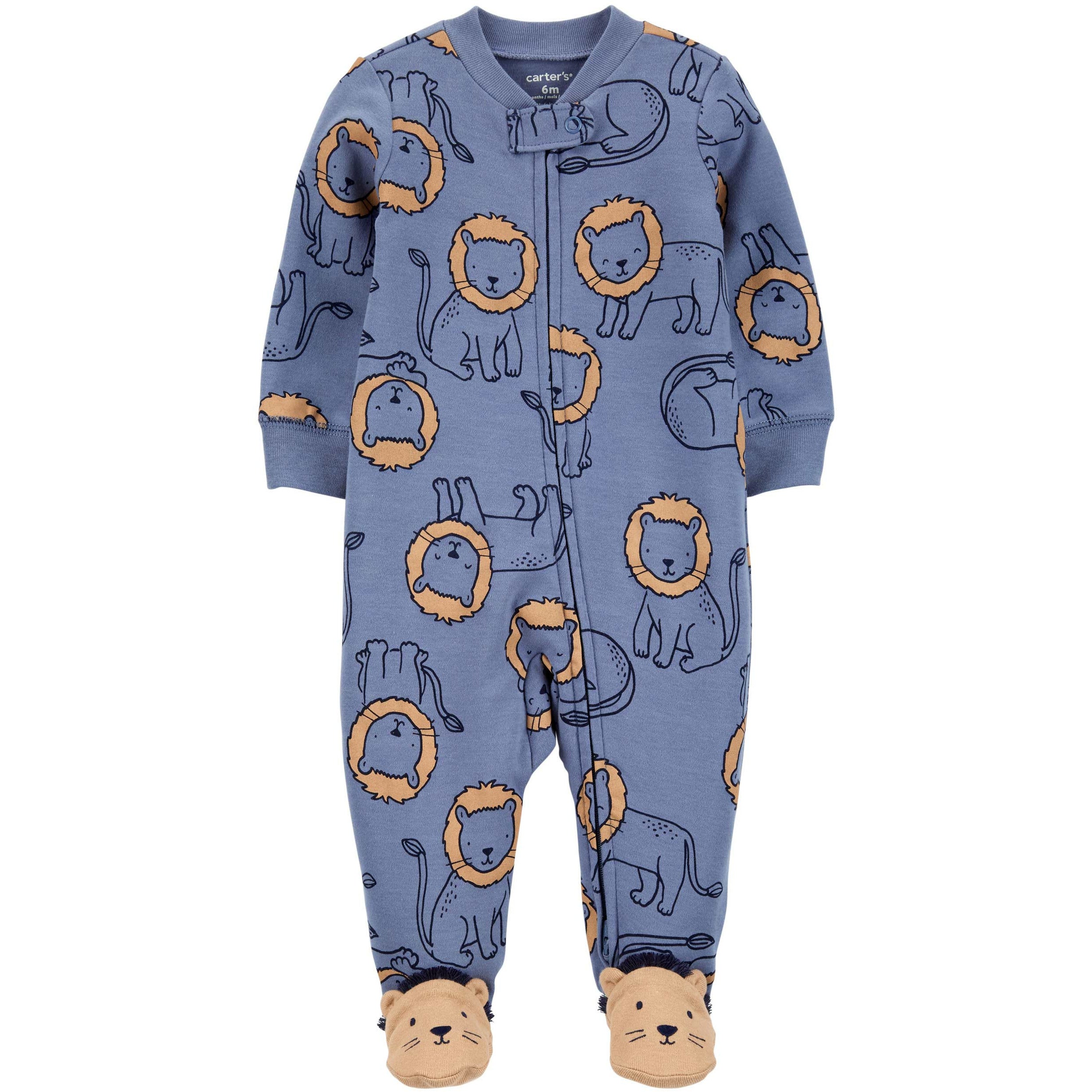 Carter s Lion 2 Way Zip Cotton Sleep Play Boy Blue 1L723610