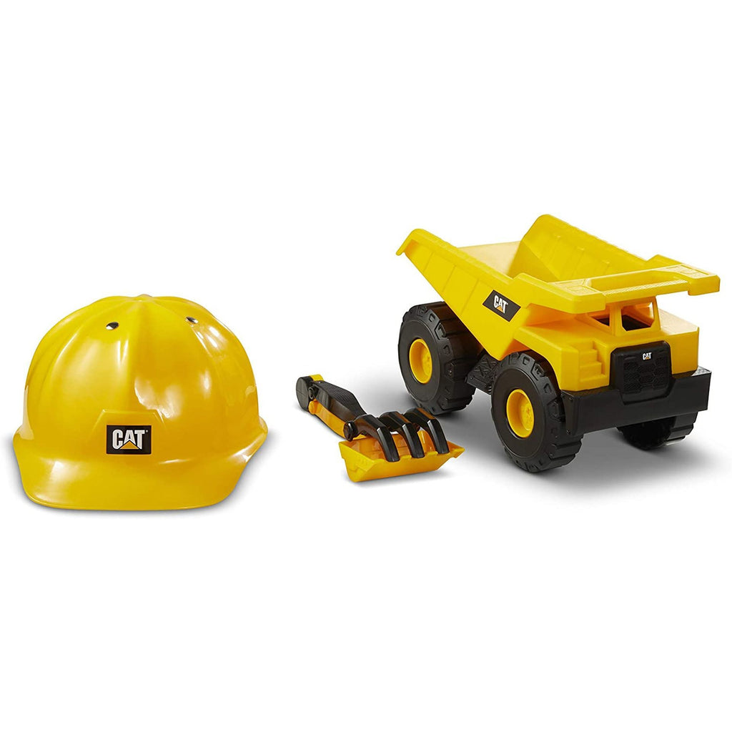 CAT Construction Fleet Dump Truck Sand Box Set +Helmet Yellow/Black Age- 2 Years & Above