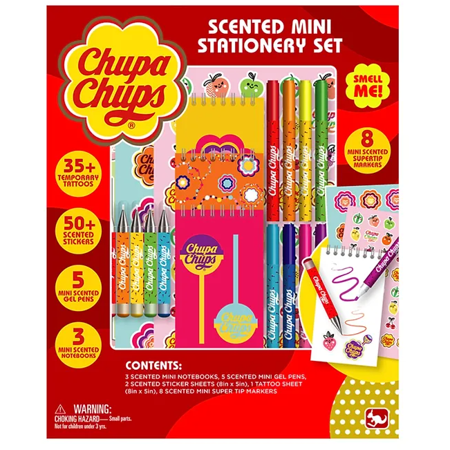 CHUPA CHUPS Scented Mini Stationery & Tattoo Set Multicolor Age-3 Years & Above