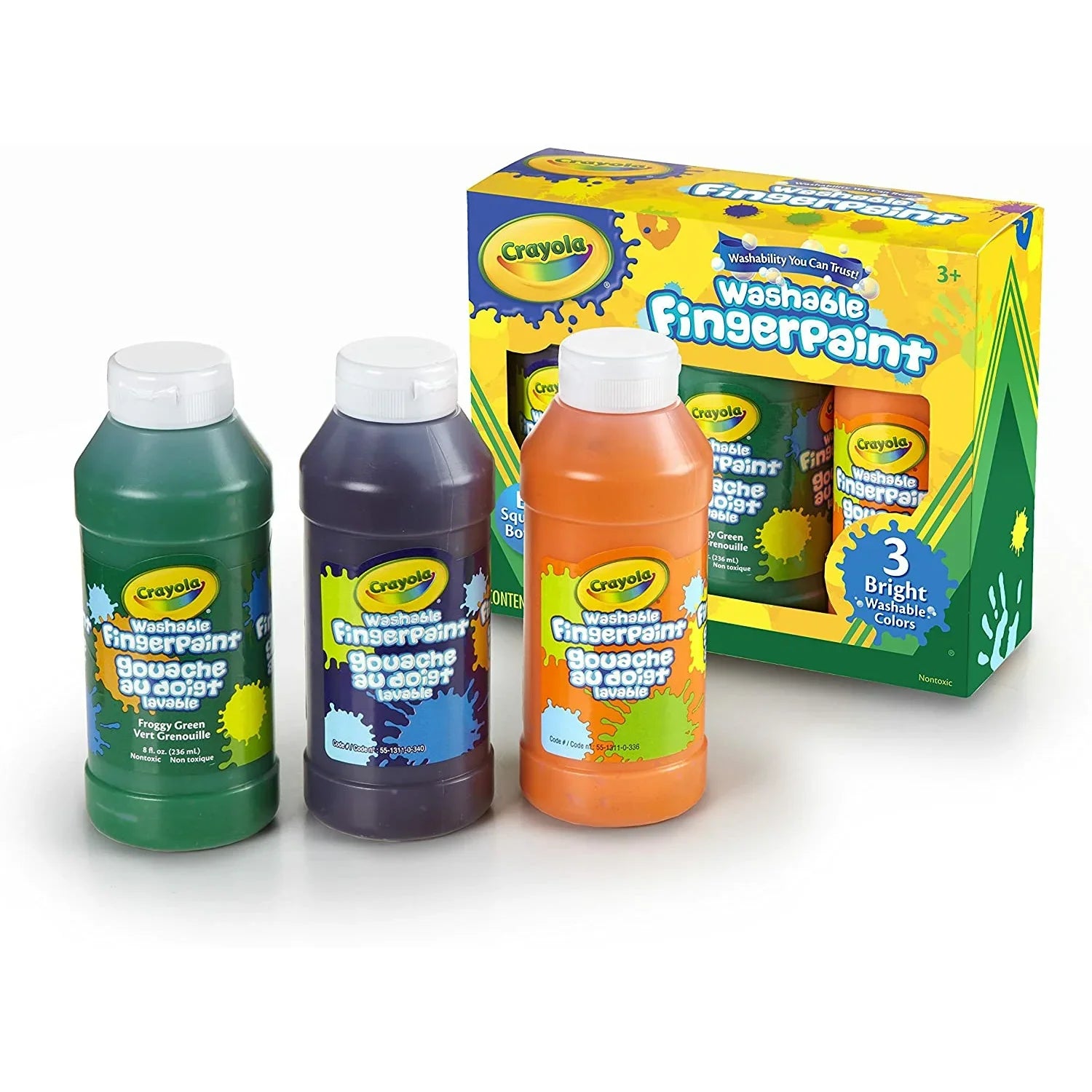 Crayola Secondary Washable Bright Fingerpaint 3 Pieces 3Y+ - Peekaboo
