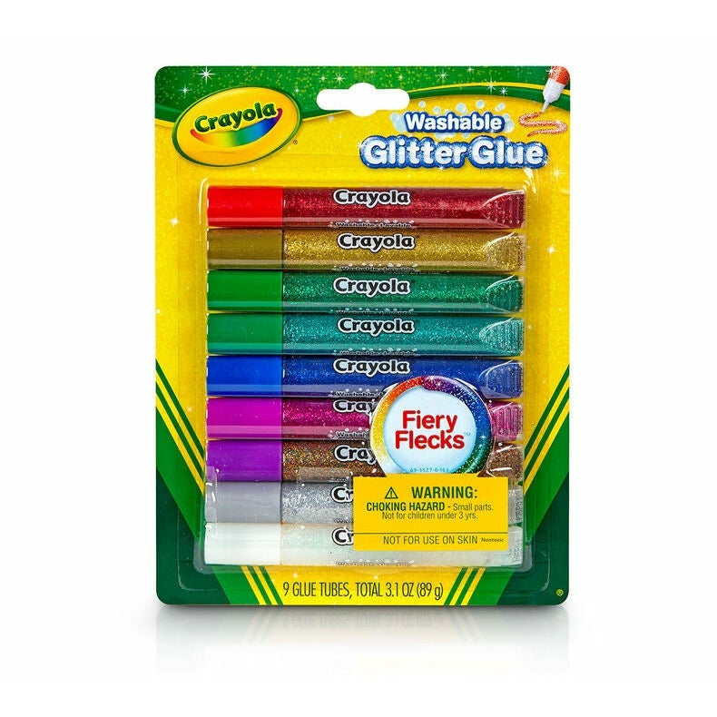 Crayola 69-3527 Washable Bold Glitter Glue 9 Pieces