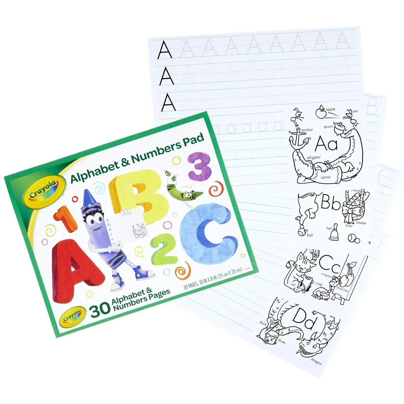 Abcd Tablet Crayola Beginning ABC Tablet 10 x 8 - 30 Sheets - Peekaboo