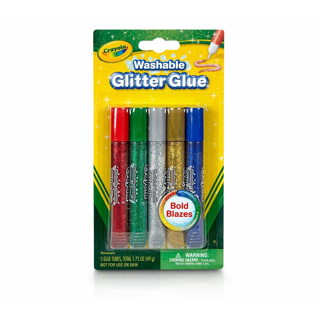 Crayola Washable Glitter Glue - 5 Glue Tubes Age 3Y+ Unisex