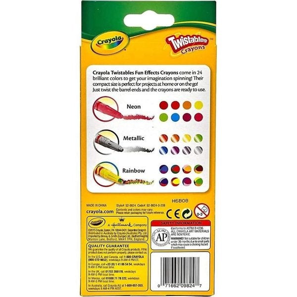Crayola Fun Effects Twistables Crayons 24 Pieces 3Y+