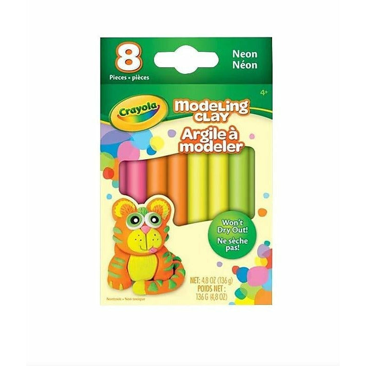 Crayola Neon Assort Modeling Clay 8 Pack 4Y+