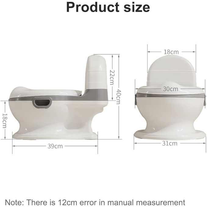Caliph Destiny Potty Seat with Cover Grey/White Age- 12 Months & Above