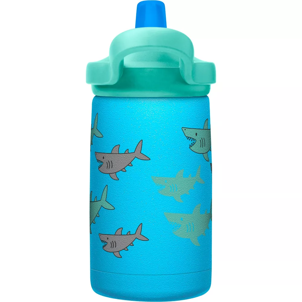 CamelBak School of Sharks eddy+ Kids Stainless Steel Vacuum Insulated Kids Water Bottle 12oz Multicolor Age- 3 Years & Above