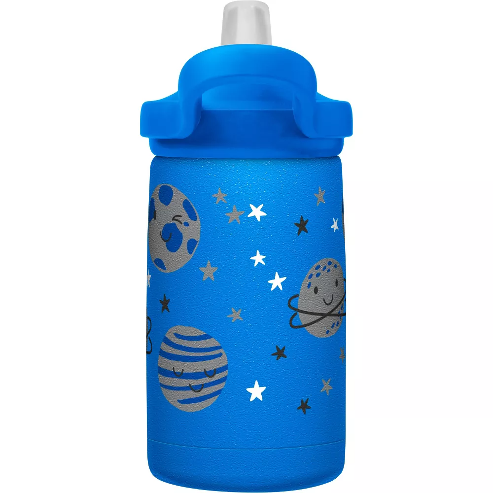 CamelBak Space Smiles eddy+ Kids Stainless Steel Vacuum Insulated Kids Water Bottle 12oz Multicolor Age- 3 Years & Above