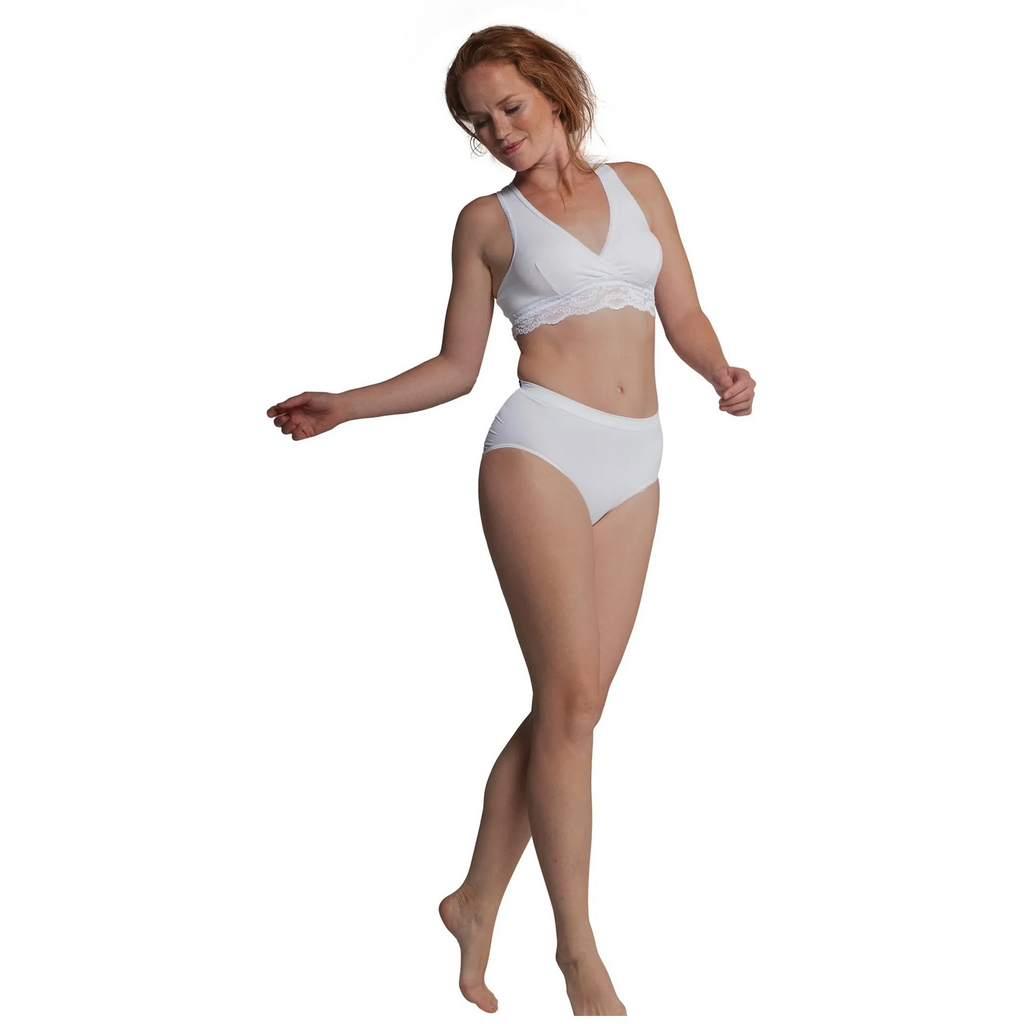 Carriwell Crossover Sleeping Nursing Bra White- Extra Large for Mothers