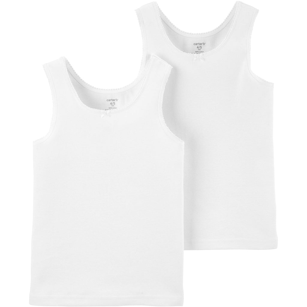 Carter's 2-Pack Cotton Cami Tanks Girls White 3H740810