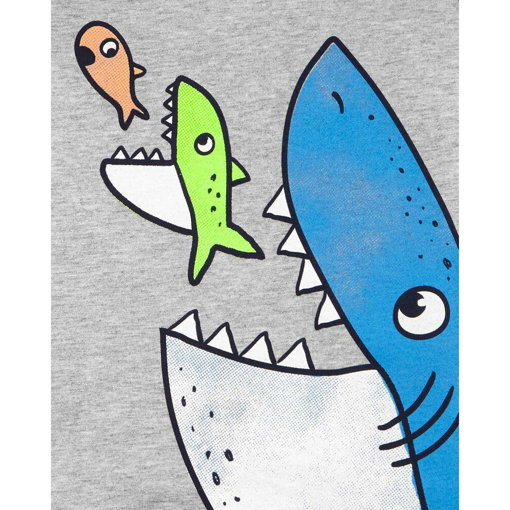 Carter's 2-Piece Shark Jersey Tank & Canvas Short Set Boy Grey 1I488210