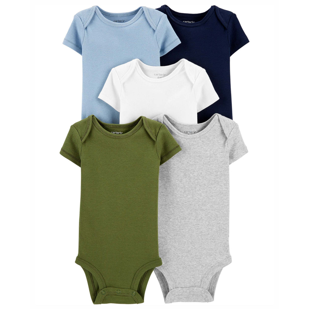 Carter's 5-Pack Short-Sleeve Bodysuits Boys 69-72 cm Multicolor Assorted 1I721010