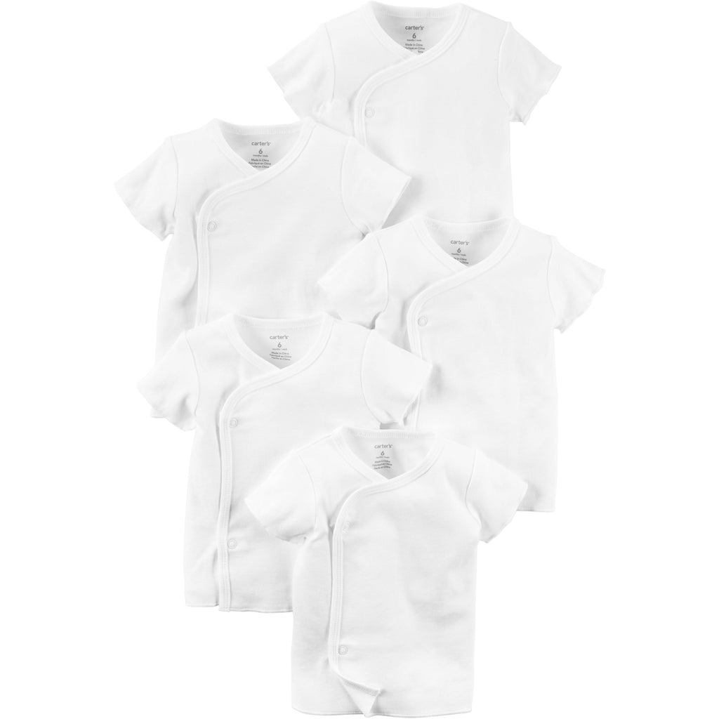 Carter's 5-Pack Side-Snap Tees Unisex White 1I982610