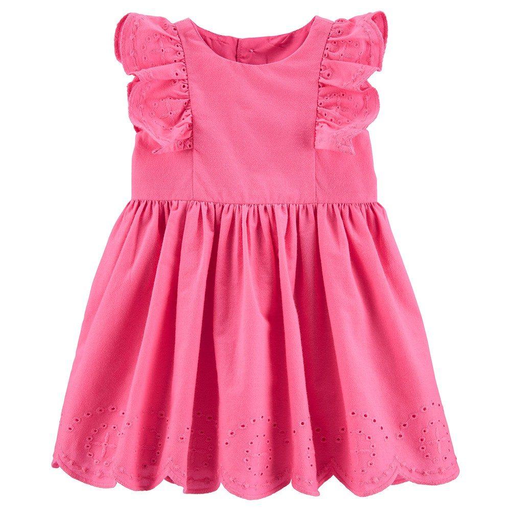Carter's Embroidered Floral Poplin Dress Girl Pink 1H313210
