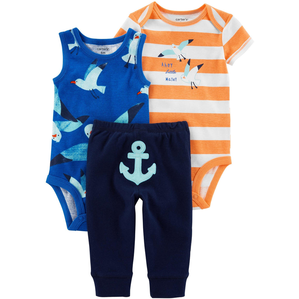Carter's Infants Boys 3-Piece Octopus Outfit Set Blue/White 1N042310