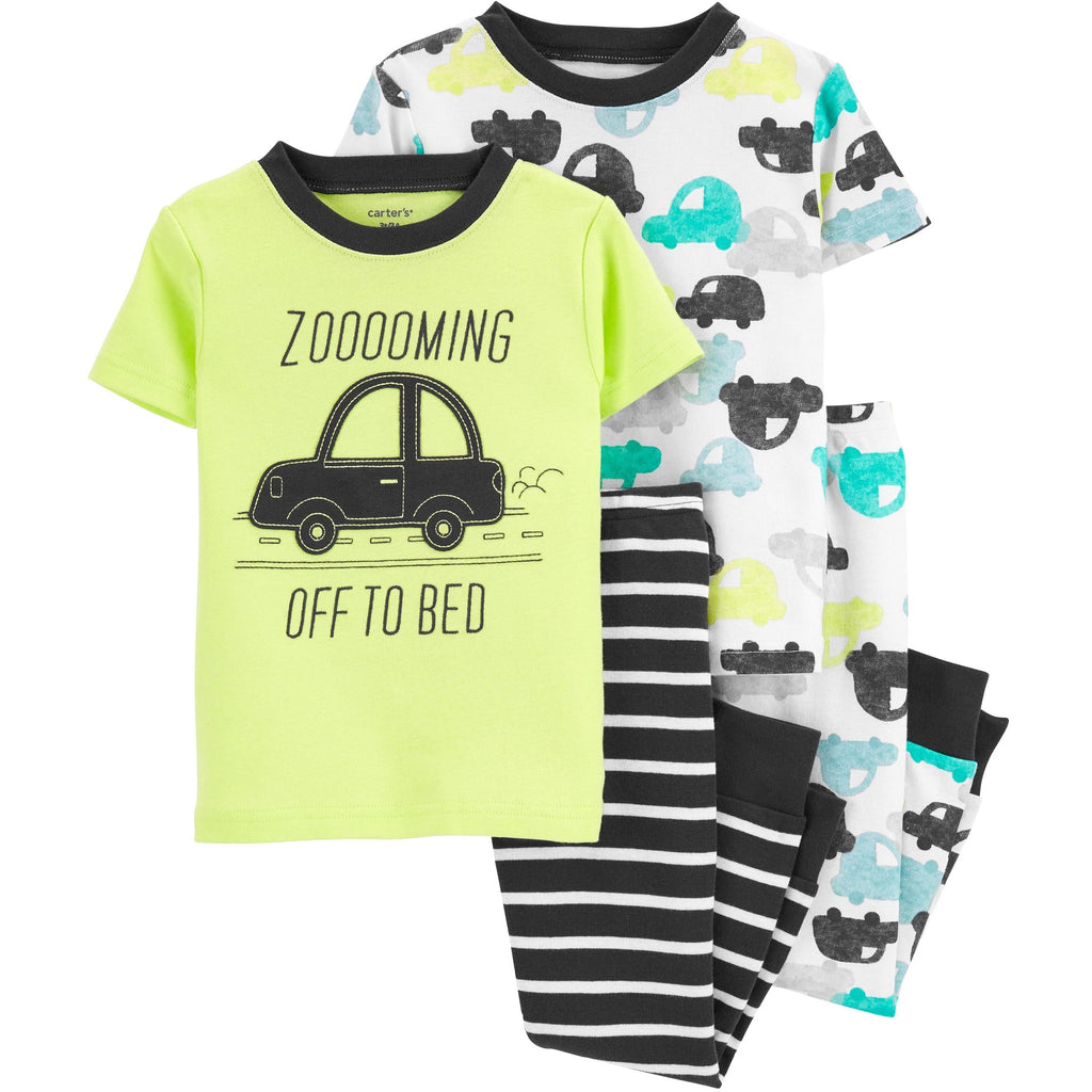 Carter's Infants Boys 4-Piece Cars 100% Snug Fit Cotton PJs Multicolor 1N707510