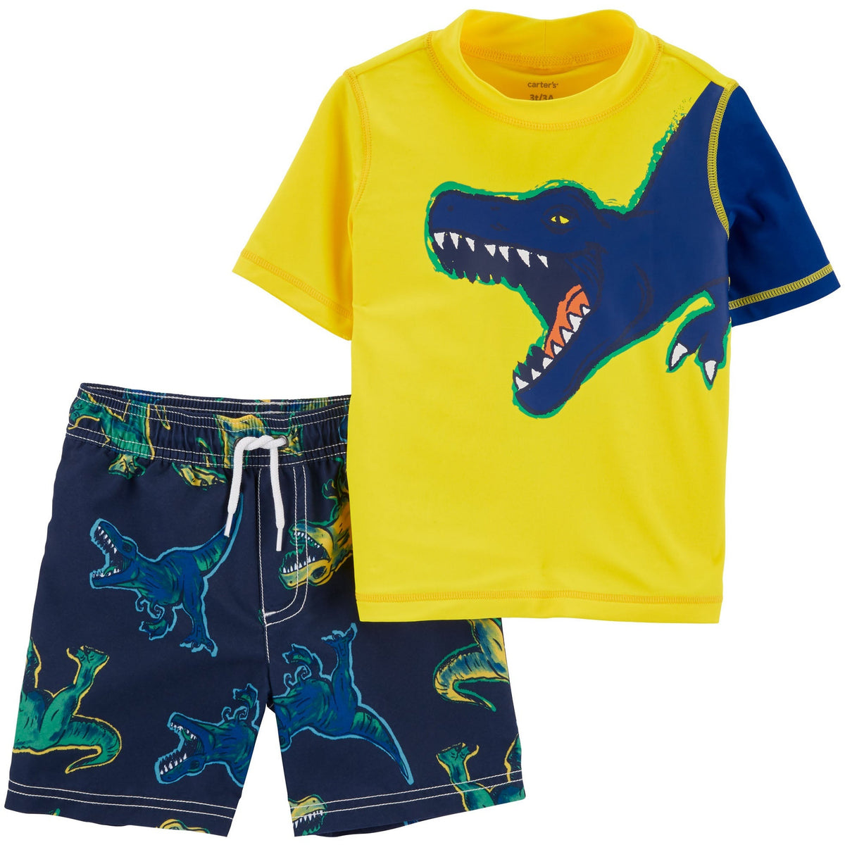 Carter s Infants Toddler Boys Dinosaur Rashguard Swim Wear Set Multicolor 1N430810 2N430810 Peekaboo