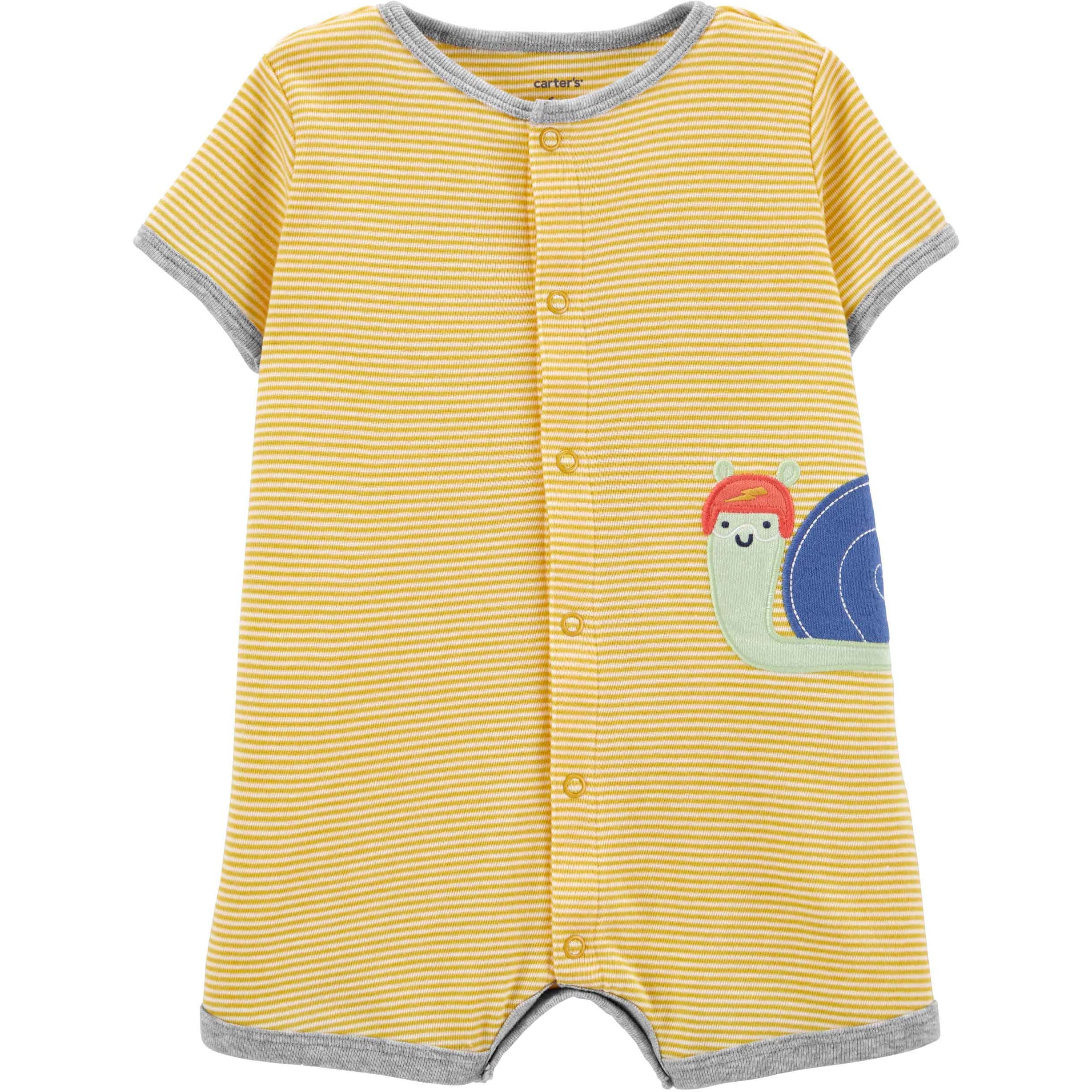 Carter's yellow romper hot sale
