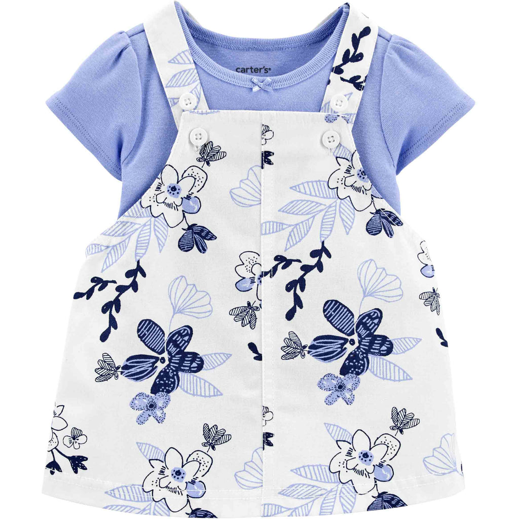 Carter's Infants Girls 2-Piece Bodysuit & Floral Skirtall Set Purple/White 1N080710