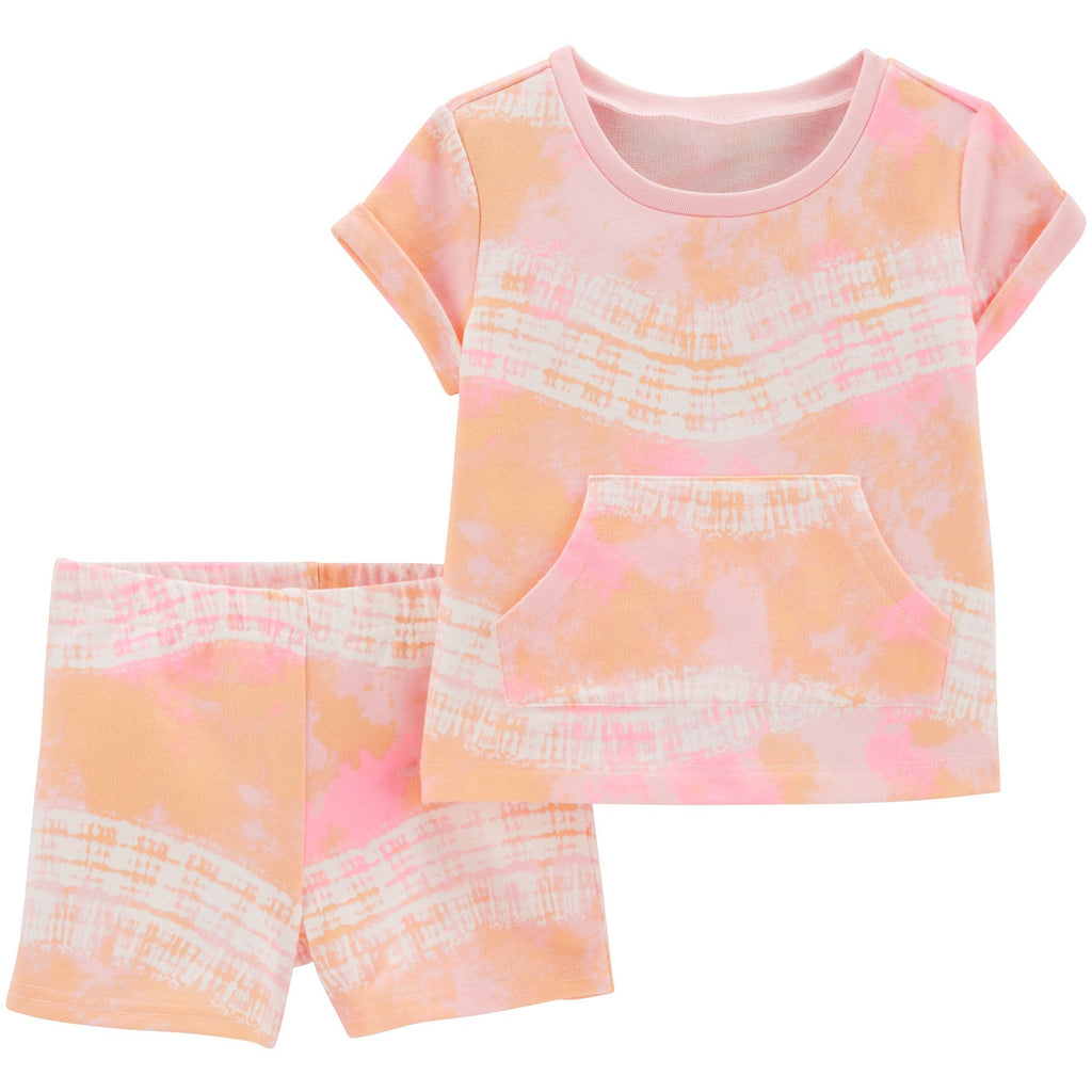 Carter's Infants Girls 2-Piece Tie-Dye French Terry Outfit Multicolor 1N087210