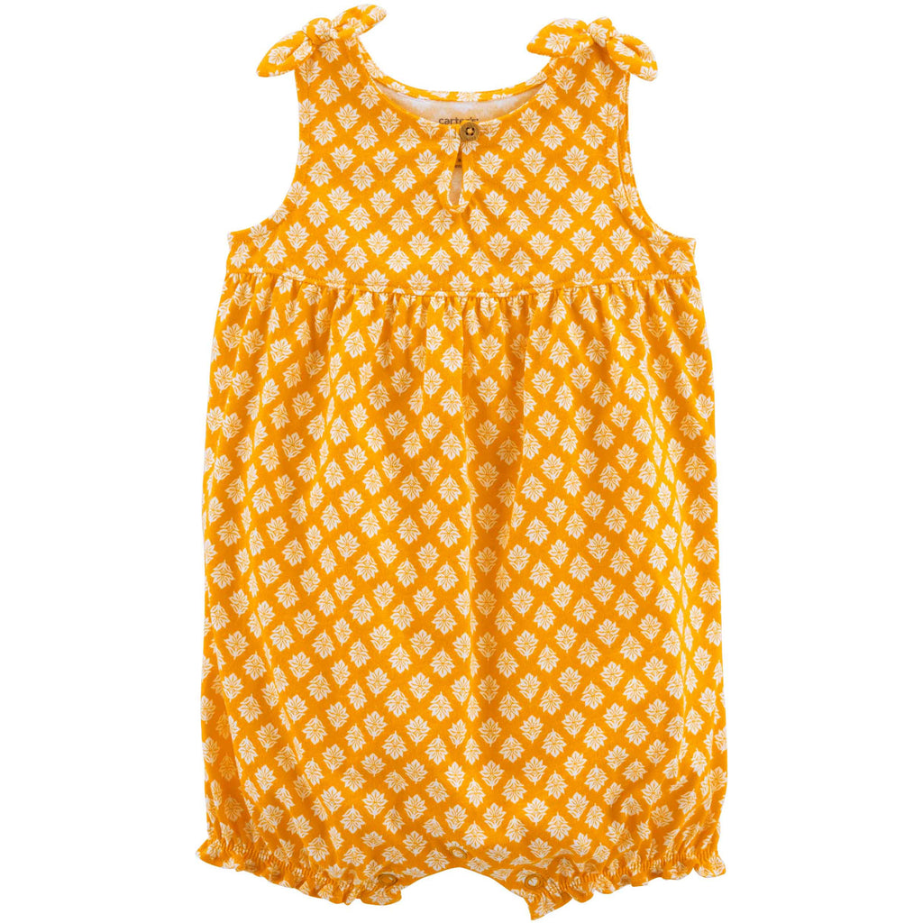 Carter's Infants Girls Cotton Romper Orange 1N071710