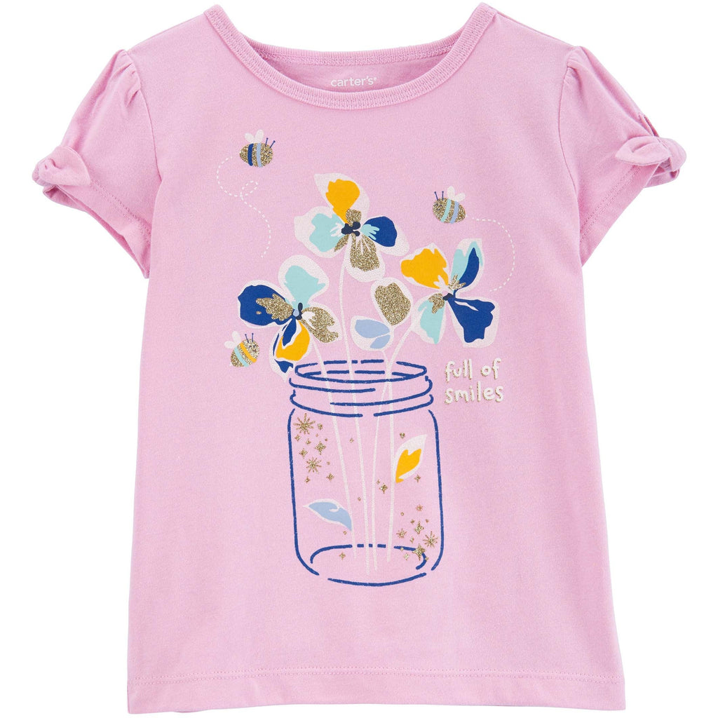Carter's Infants Girls Floral Jersey Tee Purple 1N112110