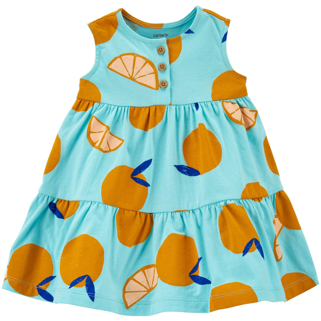 Carter's Infants Girls Fruit Cotton Dress Blue 1N070110