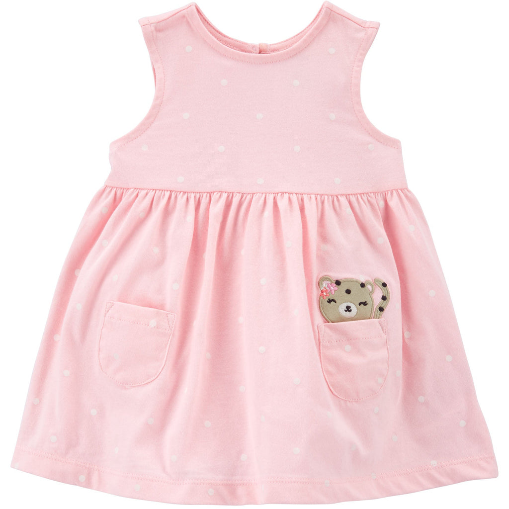 Carter's Infants Girls Leopard Pocket Dress Pink 1N070610