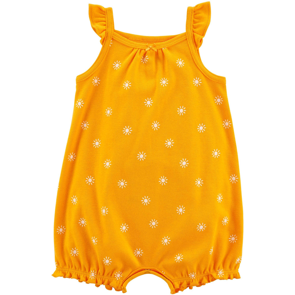 Carter's Infants Girls Sun Cotton Romper Orange 1N054810